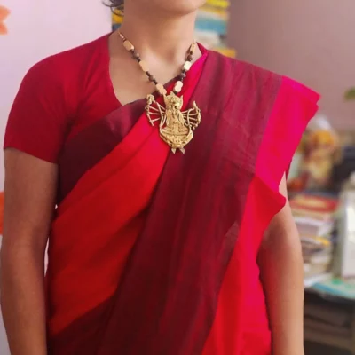 GOURI ~ Handcrafted Durga Dokra Necklace FashionWear.