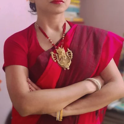 UMA ~ Handcrafted Durga Dokra Necklace FashionWear.