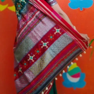 BasantaBahar ~ Lambani Tribal Hand Embroidered Designer Saree.