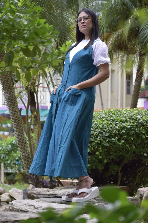 VALENTINE FLAME II Indo Western Flared Cotton Casual Wear / Summer Dress / Party Wear . - Image 6