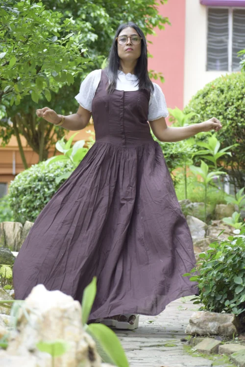 PRINCESS SAGA ll- Flared Handmade Khadi Cotton Designer Wear / Summer Dress