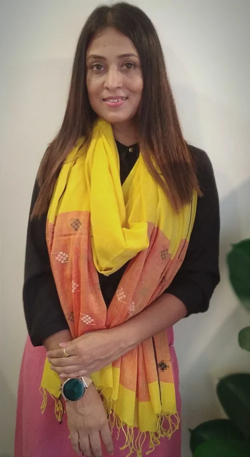 KAILANI ~ Handwoven Pure Jamdani Designer Stole...a Classic Style Statement