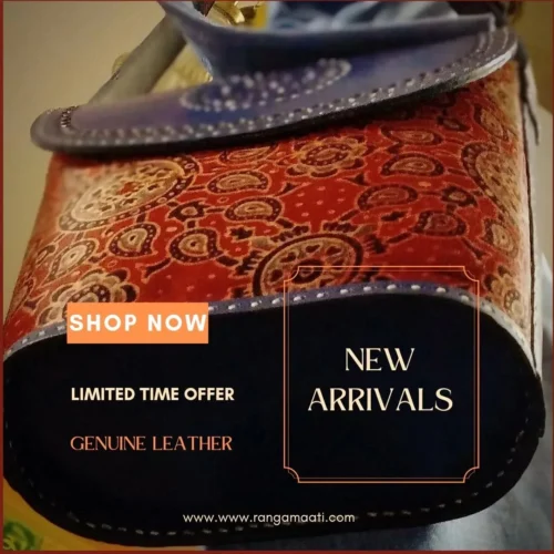 CONTOUR - Cruelty Free Leather HandBag with Ajrakh Hand Block Printed Exterior (Copy) - Image 4
