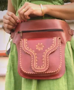 SAVILE -Handcrafted BOHEMIAN Style CRUELTY Free Leather Saddle Bag.